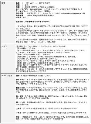 キャラクター設計資料